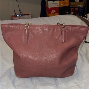 Coach Dusty Rose Leather Tote